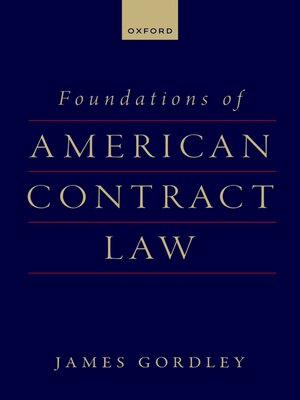 cover image of Foundations of American Contract Law